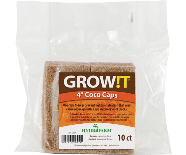 Ad113001 1 - grow! T coco caps, 4", pack of 10