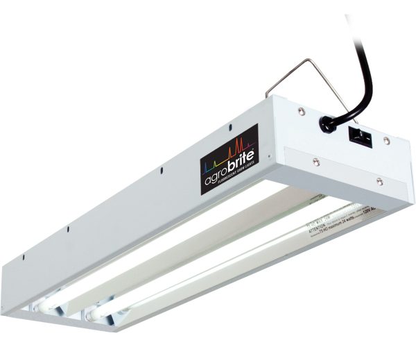 Flt22 1 - agrobrite t5 48w 2' 2-tube fixture with lamps