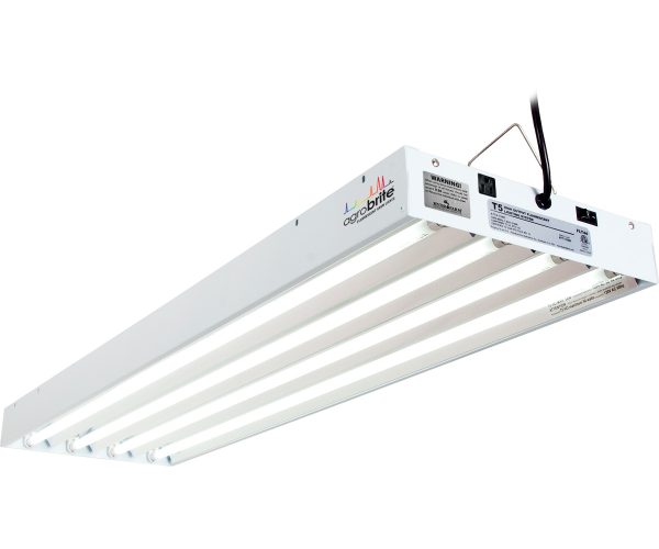 Agrobrite t5 216w 4' 4-tube fixture with lamps