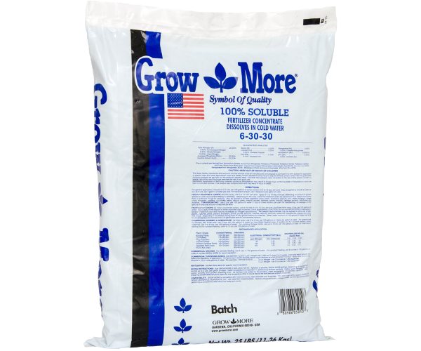 Gr35245 1 - grow more soluble 6-30-30 standard, 25 lbs