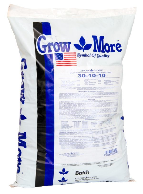 Gr35705 1 - grow more water soluble 30-10-10, 25 lbs