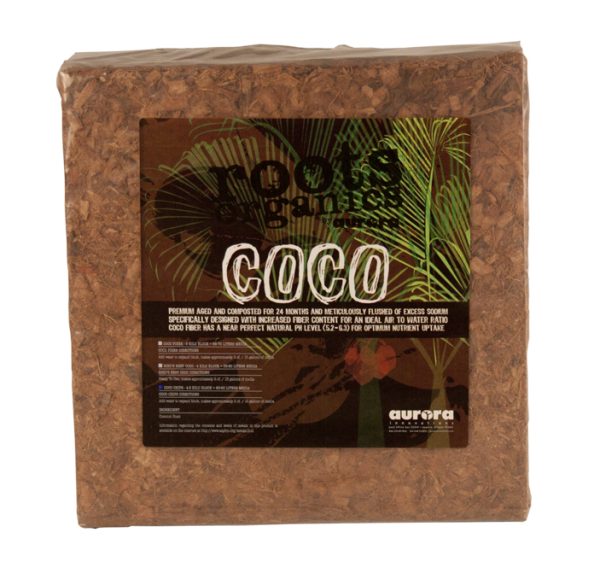 Roccb 1 - roots organics coco chips, 12" x 12" compressed block